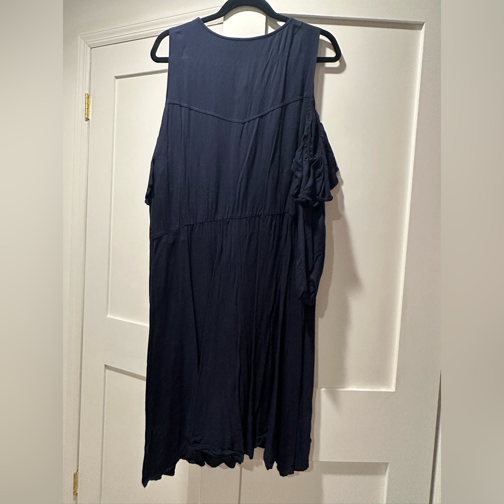 Eloquii Navy Cold Shoulder Dress Sz 22 - Picture 4 of 6